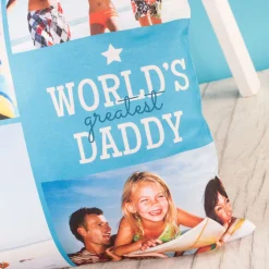 Card Factory Multi Photo Cushion - World's Greatest Daddy