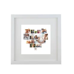 Sale Multi Photo Upload Square Framed Print - Heart Personalised Canvas & Wall Art|Photo Gifts