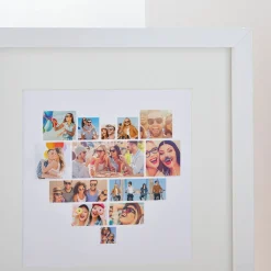 Sale Multi Photo Upload Square Framed Print - Heart Personalised Canvas & Wall Art|Photo Gifts