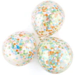 New Multicoloured Confetti Balloons - Pack Of 6 Kids Wedding Party|Christening Party