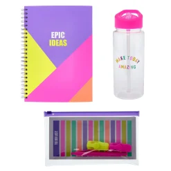 Kids Card Factory Neon Stationery Bundle