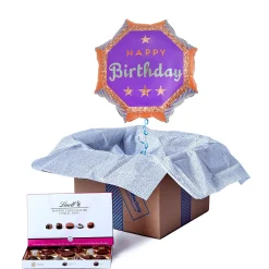 Card Factory Octagon Happy Birthday Balloon & Lindt Chocolates