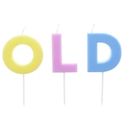 Card Factory OLD Pastel Cake Candles