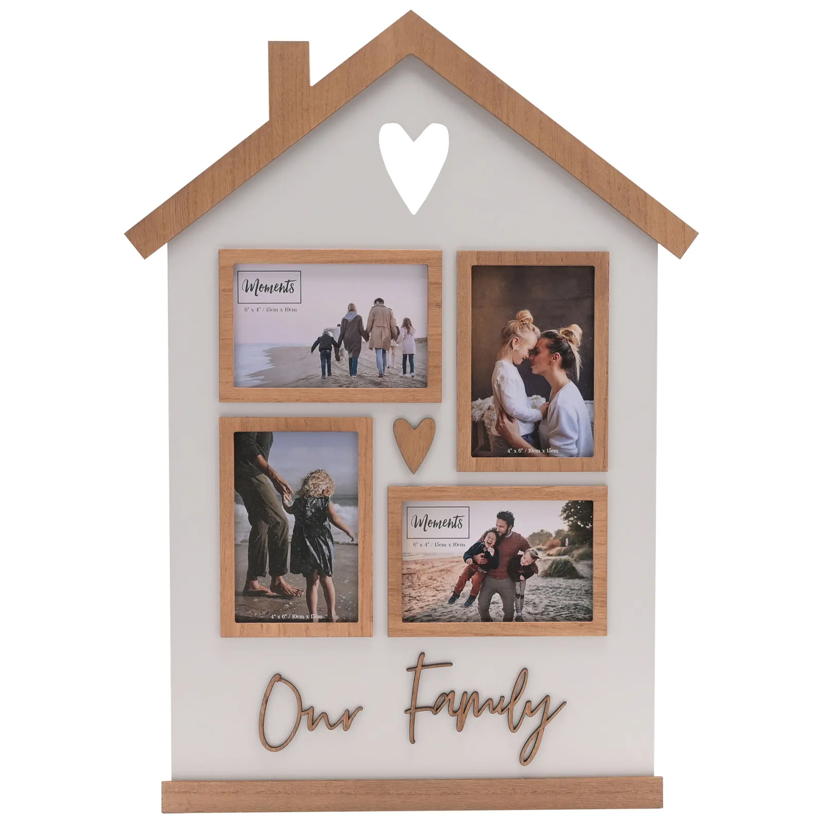 Hot Our Family House-Shaped Collage Photo Frame Photo Frames|Jewellery & Keepsakes