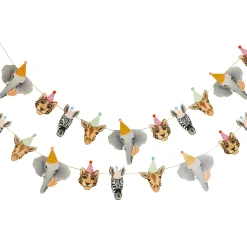 Clearance Party Animal Card Garland 2m Banners & Bunting|Birthday Party