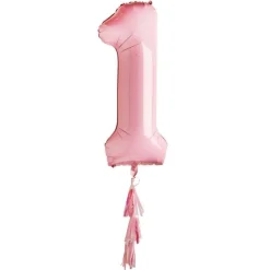 Pastel Pink 40-Inch Number 1 Balloon - Delivered Inflated! Kids 1St Birthday|Balloons For Kids
