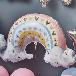 Card Factory Pastel Rainbow Birthday Party Decorations Kit