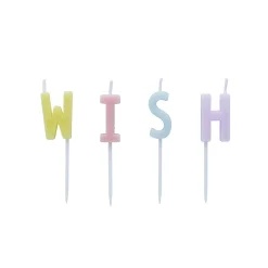 Card Factory Pastel Wish Cake Candles - Pack of 4