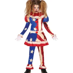 Card Factory Patriot Clown Dress Children's Fancy Dress Costume