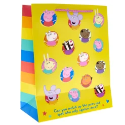 Kids Card Factory Peppa Pig Large Portrait Gift Bag With Pairs Game