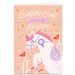 Outlet Personalied Carol Richardson Birthday Card - Clippity Clop Kids For Kids|Birthday