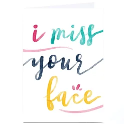 Discount Personalised Emma Valenghi Card - I Miss Your Face Any Occasion|Just To Say