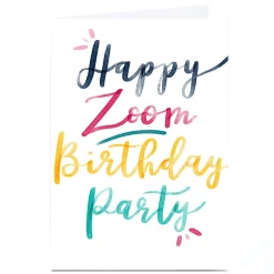 Card Factory Personalised Emma Valenghi Birthday Card - Zoom Party