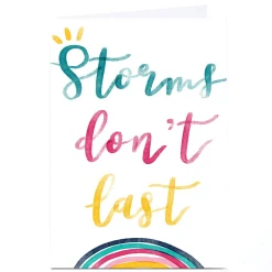 Card Factory Personalised Emma Valenghi Card - Storms Don't Last