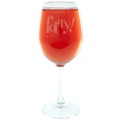 Personalised 40 Years Old Wine Glass 40Th Birthday|Personalised Glasses