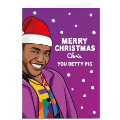 Card Factory Personalised All Things Banter Christmas Card - You Detty Pig