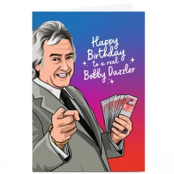Card Factory Personalised All Things Banter Birthday Card - Bobby Dazzler