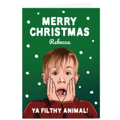 Hot Personalised All Things Banter Christmas Card - Ya Filthy Animal Tv & Film|Funny