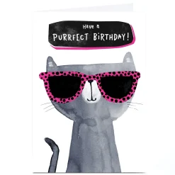 Sale Personalised Andrew Thornton Birthday Card - Purrfect Birthday! For Sister|For Niece