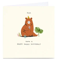 Kids Card Factory Personalised Andrew Thornton Birthday Card - Beary Happy