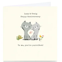 New Personalised Andrew Thornton Anniversary Card - Your Purrfect! Premium Square|Anniversary