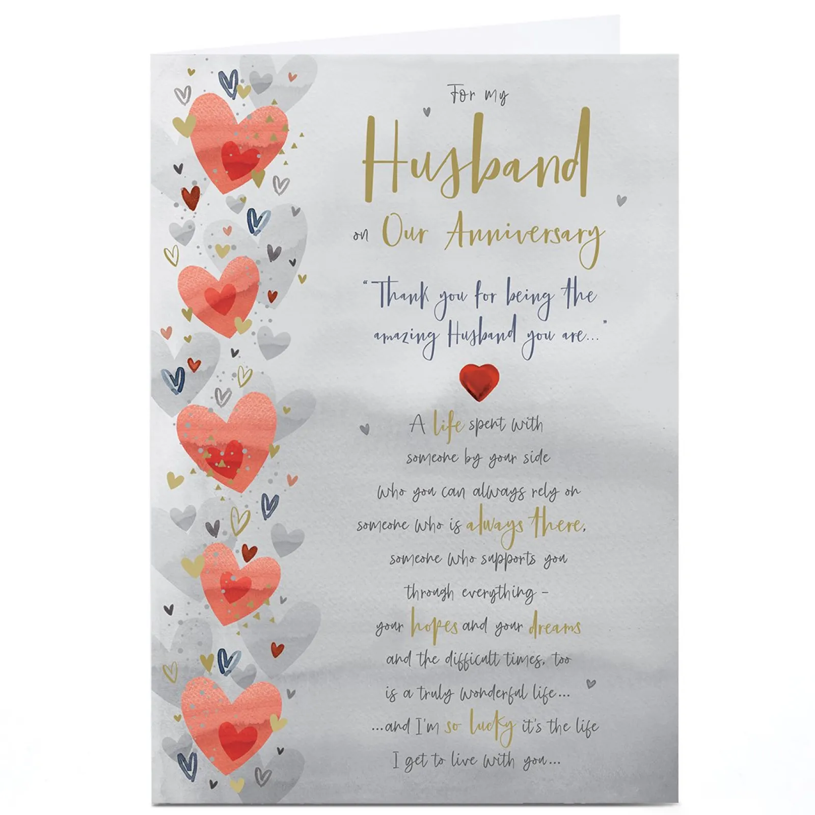 Card Factory Personalised Anniversary Card - The Amazing Husband You Are, Husband