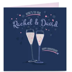 Best Personalised Anniversary Card - Here's To You Premium Square|Congratulations