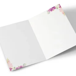 Card Factory Personalised Anniversary Card - Watercolour Flowers, Any Year