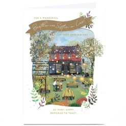 Discount Personalised Anniversary Card - So Many Memories to Toast, Brother and Sister in Law Anniversary
