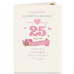Card Factory Personalised Anniversary Card - 25 Years Together