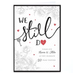 Card Factory Personalised Anniversary Party Invitation - We Still Do