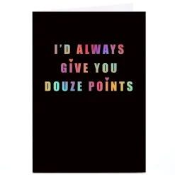 Clearance Personalised Anniversary Card - I'd Always Give You Douze Points Anniversary