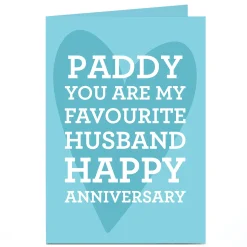 Outlet Personalised Anniversary Card - Favourite Husband Funny|Anniversary