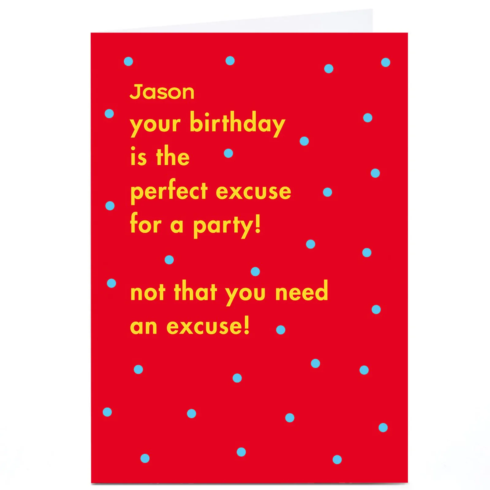 Online Personalised Baboon Birthday Card - The Perfect Excuse Funny|Birthday
