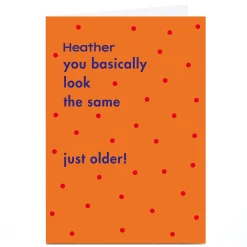 Discount Personalised Baboon Birthday Card - The Same Just Older For Everyone|Funny