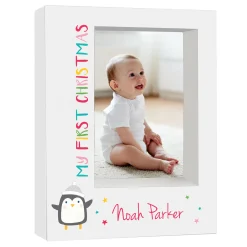 New Personalised Baby Box Photo Frame - My First Christmas Penguin Photo Frames|Jewellery & Keepsakes