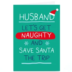 Online Personalised Bangheads Christmas Card - Let's Get Naughty Funny|Christmas