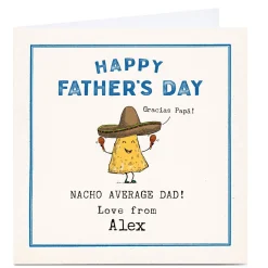 Card Factory Personalised Bangheads Father's Day Card - Nacho Average Dad!