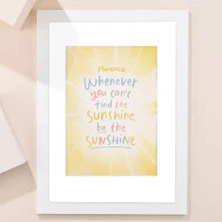 Discount Personalised Be The Sunshine Framed Print Kids Personalised Canvas & Wall Art|Photo Prints & Wall Art