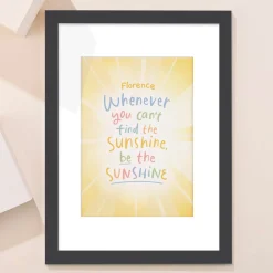 Discount Personalised Be The Sunshine Framed Print Kids Personalised Canvas & Wall Art|Photo Prints & Wall Art