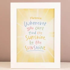 Discount Personalised Be The Sunshine Framed Print Kids Personalised Canvas & Wall Art|Photo Prints & Wall Art