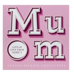 Sale Personalised Belgian Chocolates - Mum Pink & White Chocolate & Sweets|Christmas Gifts