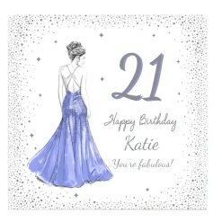 Card Factory Personalised Belgian Chocolates - Glam Lady, Editable Age