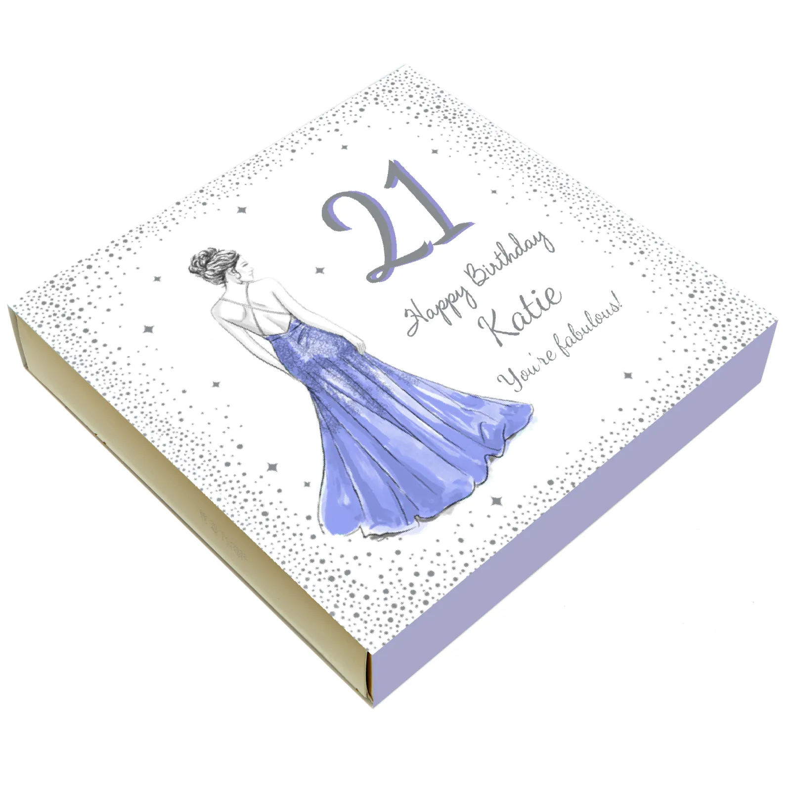 Card Factory Personalised Belgian Chocolates - Glam Lady, Editable Age
