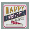 Card Factory Personalised Belgian Chocolates - Retro Happy Birthday