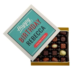 Card Factory Personalised Belgian Chocolates - Birthday In Lights