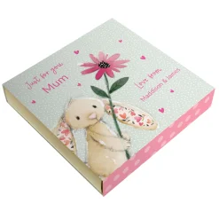 Card Factory Personalised Belgian Chocolates - Bunny With Flower
