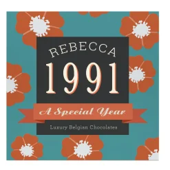 Card Factory Personalised Belgian Chocolates - Special Year Flower