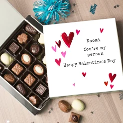Card Factory Personalised Belgian Chocolates - You're My Person Hearts