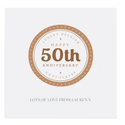 Sale Personalised Belgian Chocolates - 50th Anniversary Chocolate & Sweets|Anniversary Gifts